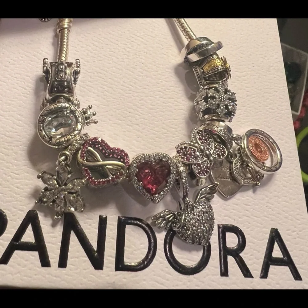 Two-tone Happy Anniversary Dangle Charm